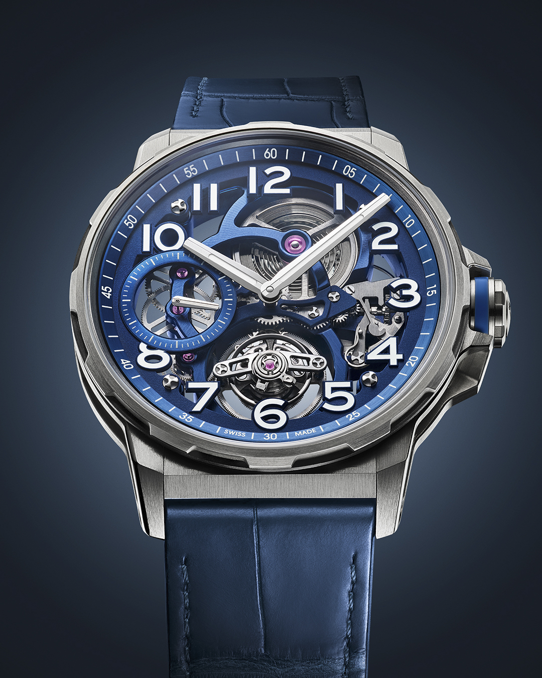 Angelus Flying Tourbillon Titanium Blue