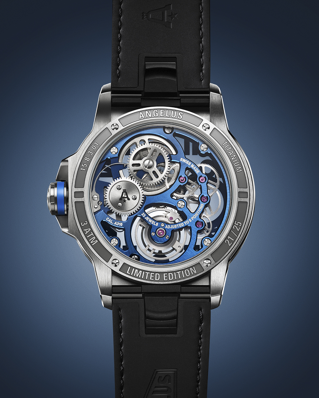 Angelus Flying Tourbillon Titanium Blue